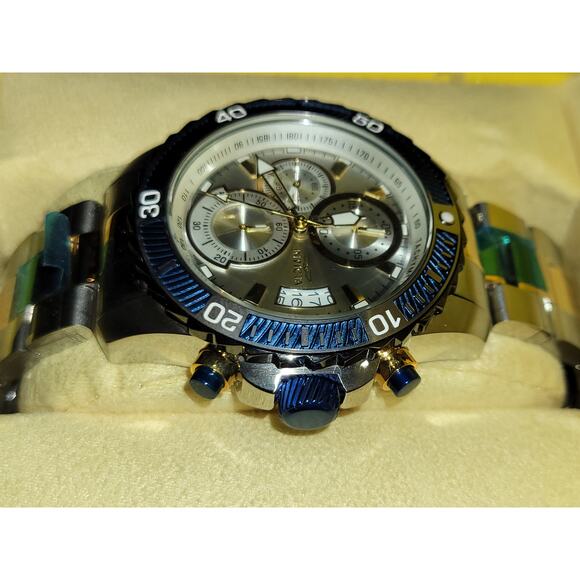 Invicta Silver and Gold Watch with Blue Accents
Model:23994 - Picture 6 of 8